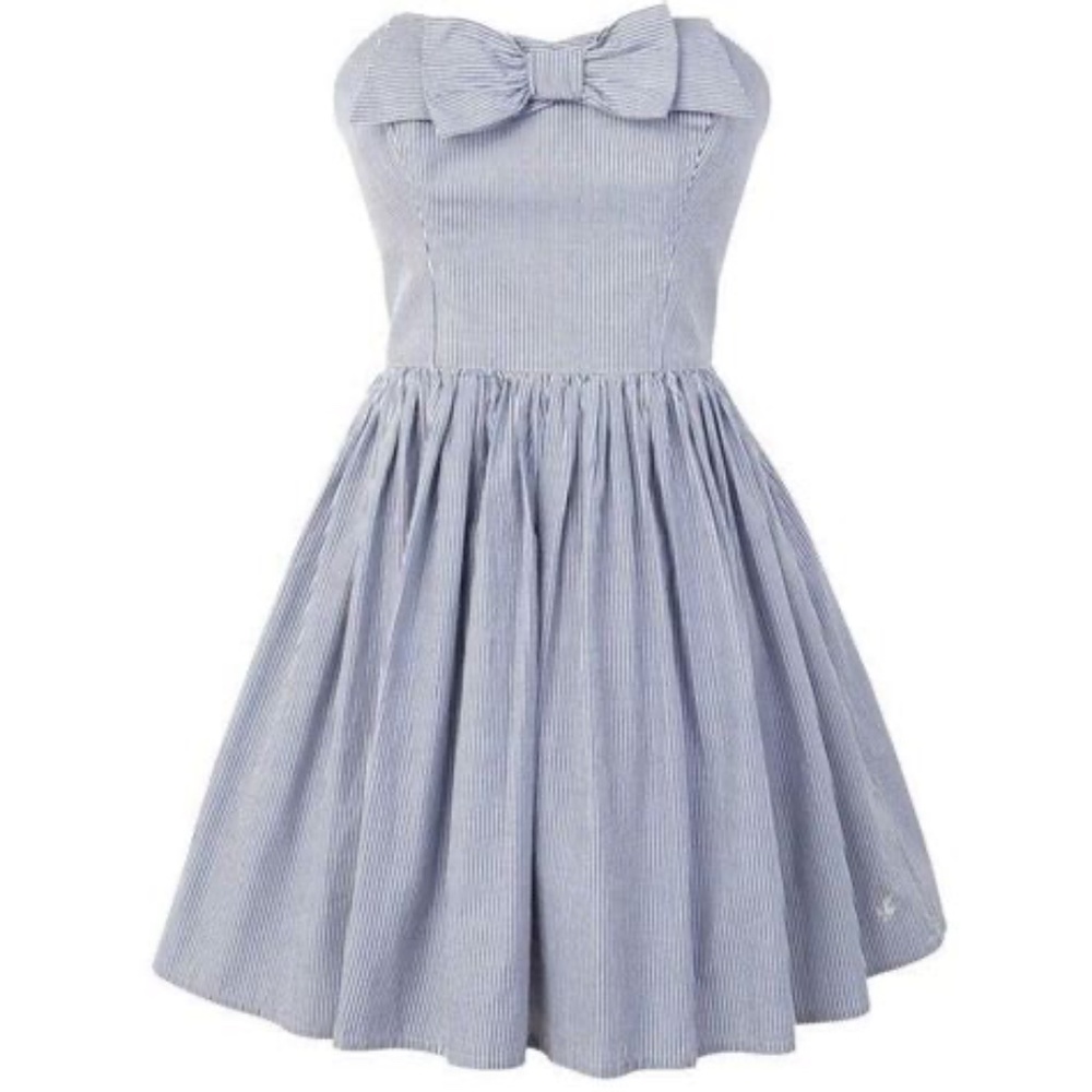 Jack Wills Hemsley Strapless Fine Stripe Dress size 0